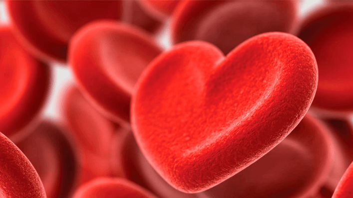 Plaquetas em formato de coração - doação de sangue